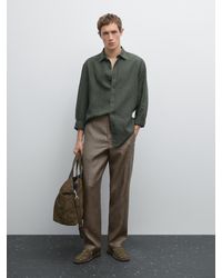 MASSIMO DUTTI - Regular Fit Faded Linen Shirt - Lyst