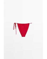MASSIMO DUTTI - Glanzende Triangel Bikinitop - Lyst