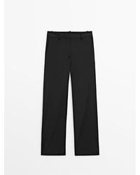 MASSIMO DUTTI - Straight-Fit Trousers - Lyst