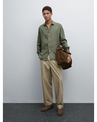 MASSIMO DUTTI - Camisa Regular Fit Twill Ligero - Lyst