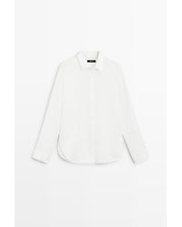 MASSIMO DUTTI - Soepelvallend Linnen Overhemd - Lyst