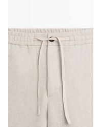 MASSIMO DUTTI - 100% Linen Textured Total Look Pants - Lyst