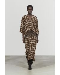 MASSIMO DUTTI - Flowing Printed Dress With Sash Detail - Lyst
