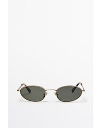 MASSIMO DUTTI - Oval Metal Sunglasses - Lyst