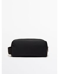 MASSIMO DUTTI - Toiletry Bag With Leather Trims - Lyst