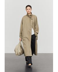MASSIMO DUTTI - Buckle-Detail Long Trench Coat - Lyst