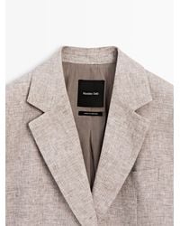MASSIMO DUTTI - Linen Suit Blazer - Lyst
