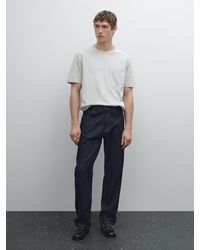 MASSIMO DUTTI - T-Shirt Aus 100 Baumwolle Mit Kurzen Ärmeln - Lyst