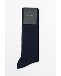 MASSIMO DUTTI - Ribbed Dress Socks - Lyst