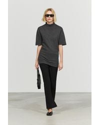 MASSIMO DUTTI - 100% Cashmere Knit Short Sleeve Sweater - Lyst