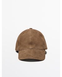 MASSIMO DUTTI - Gorra Piel Ante - Lyst