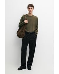 MASSIMO DUTTI - Wool Blend Round Neck Knit Sweater - Lyst