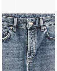 MASSIMO DUTTI - Mid-Waist Wide-Leg Jeans - Lyst