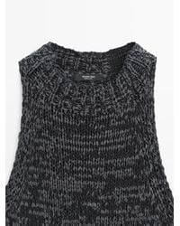 MASSIMO DUTTI - Marl Knit Halter Top - Lyst