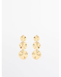 MASSIMO DUTTI - Climber Earrings With Textured Detail - Lyst