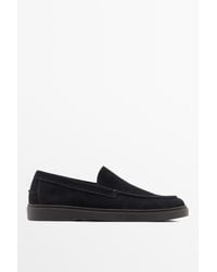 MASSIMO DUTTI - Split Suede Leather Loafer - Lyst