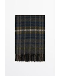 MASSIMO DUTTI - 100% Cashmere Checked Scarf - Lyst