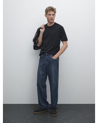 MASSIMO DUTTI - Camiseta Punto 100% Algodón - Lyst