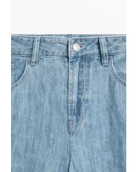 MASSIMO DUTTI - Jeans Barrel Fit Tiro Alto 100% Lino - Lyst