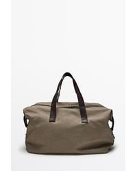 MASSIMO DUTTI - Nappa Leather Detail Travel Bag - Lyst