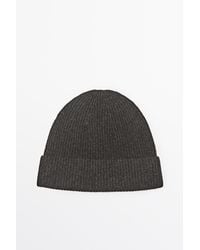 MASSIMO DUTTI - 100% Cashmere Knit Beanie - Lyst