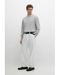 MASSIMO DUTTI - Wool Blend Round Neck Knit Sweater - Lyst