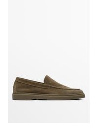 MASSIMO DUTTI - Split Suede Leather Loafer - Lyst