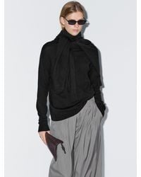 MASSIMO DUTTI - Wool Blend Knit Sweater With High Neck - Lyst