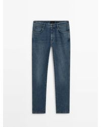 MASSIMO DUTTI - Tapered-Fit Dirty Stonewash Jeans - Lyst