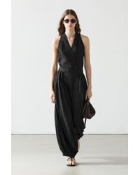 MASSIMO DUTTI - Flowing Linen Blend Sarouel Trousers - Lyst
