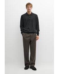 MASSIMO DUTTI - 100% Cashmere Knit Polo Sweater - Lyst