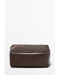 MASSIMO DUTTI - Rectangular Nappa Leather Toiletry Bag - Lyst