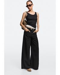 MASSIMO DUTTI - Flowy Wide-Leg Jeans - Lyst