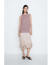 MASSIMO DUTTI - Studio Silk-Blend Halter Knit Top - Lyst