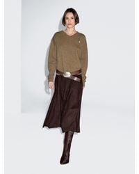 MASSIMO DUTTI - Jersey Punto Cuello Pico 100% Lana - Lyst