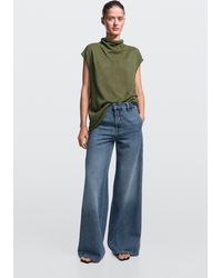 MASSIMO DUTTI - Mid-Waist Wide-Leg Jeans - Lyst