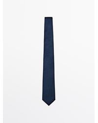 MASSIMO DUTTI - 100% Silk Textured Tie - Lyst