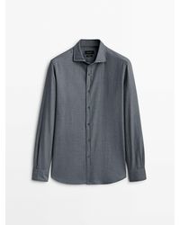 Massimo Dutti Longesleeve lila casual uitstraling Mode Shirts Longsleeves 