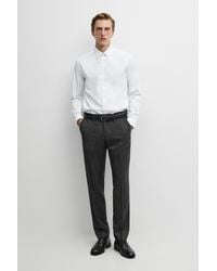 MASSIMO DUTTI - Slim Fit 100% Cotton Oxford Shirt - Lyst