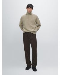 MASSIMO DUTTI - Wool Blend Knit Sweater With High Neck - Lyst