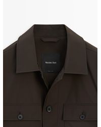 MASSIMO DUTTI - Short Jacket With Pocket Detail - Lyst