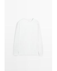 MASSIMO DUTTI - Long Sleeve Pyjama Top And Striped Pants - Lyst