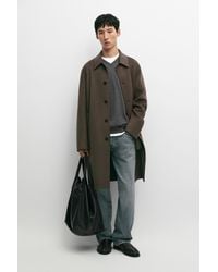 MASSIMO DUTTI - Long Wool Blend Coat - Lyst