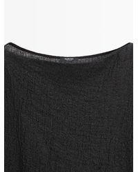 MASSIMO DUTTI - Vestido Midi Manga Asimétrica Lino - Lyst