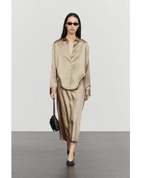 MASSIMO DUTTI - Flowing Satin Shirt - Lyst