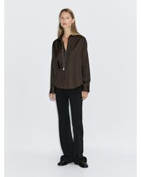 MASSIMO DUTTI - Camisa Fluida Satinada - Lyst