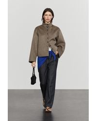 MASSIMO DUTTI - Wool-Blend Stand-Collar Jacket - Lyst