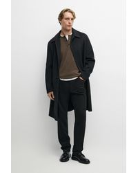 MASSIMO DUTTI - Long Wool Blend Coat - Lyst