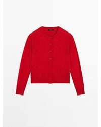 MASSIMO DUTTI - Tricot Vest Van Wolmix Met Ronde Hals - Lyst