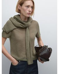 MASSIMO DUTTI - Shirt Aus 100 Wolle Mit Lockerem Strickmuster - Lyst